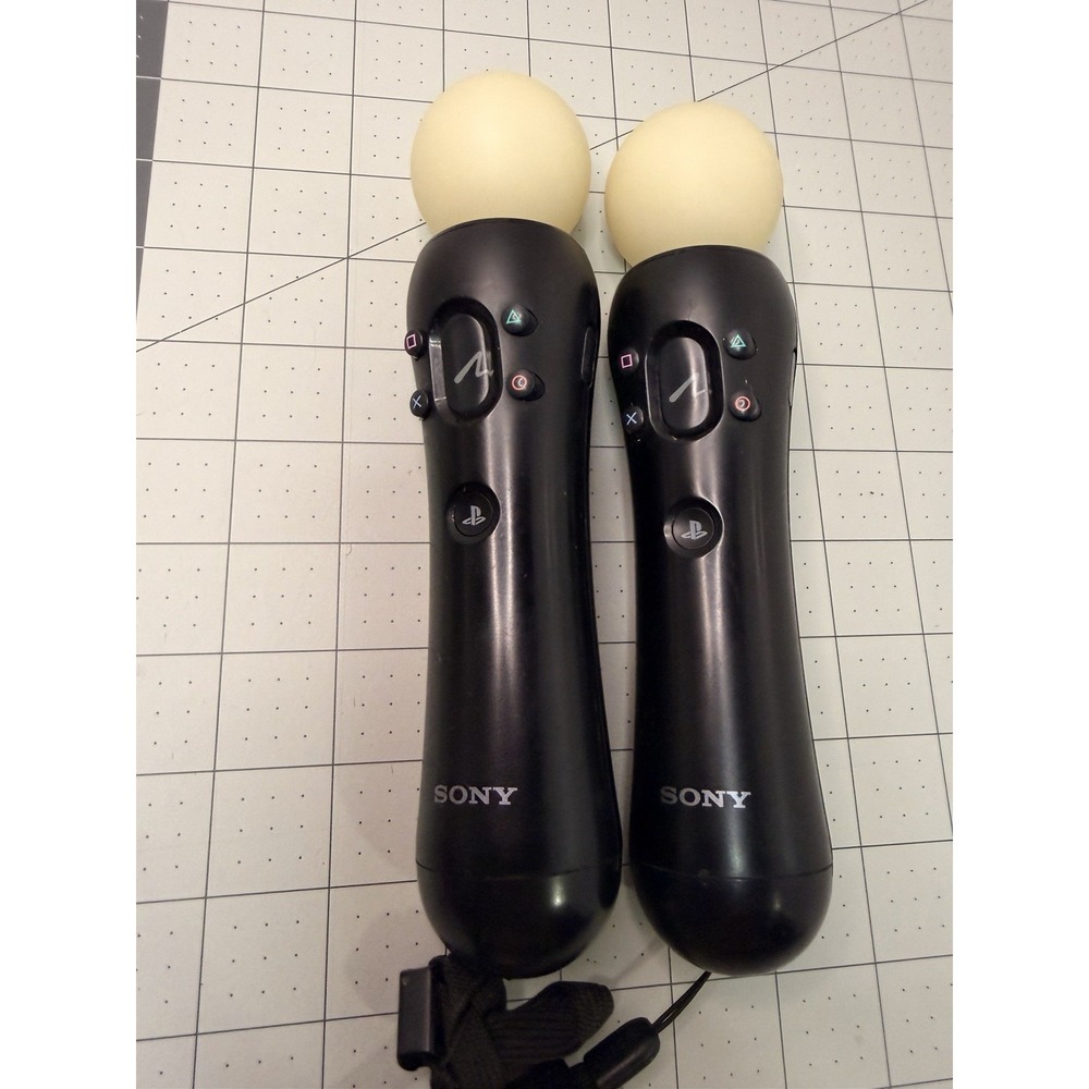 Lot of 2 Sony PlayStation Move Motion Controllers CECH-ZCM1U B - Untested/As-Is